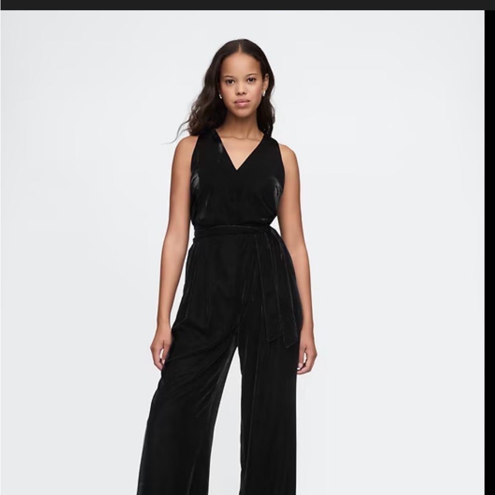 GAP Black Velvet Jumpsuit